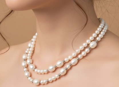 Pearl 2 strings Necklace