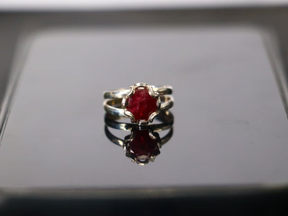 Stunning Natural Ruby Ring in Sterling Silver 925